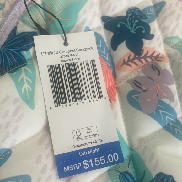 ??Vera Bradley Ultralight Compact Backpack ”Tropical Floral”